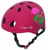 Pro Sport Lights fietshelm bloem junior polystyreen roze maat S - thumbnail