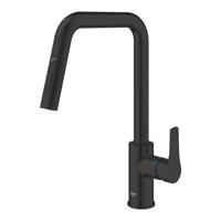 GROHE Eurosmart Keukenmengkraan - uittrekbare uitloop - 2 straalsoorten - matte black 306192430 - thumbnail