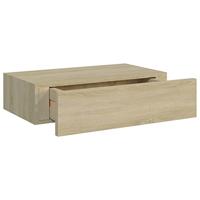 Wandschappen 2 st met lade 40x23,5x10 cm MDF eikenkleurig - thumbnail