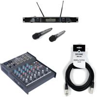 Devine WMD 168 MKII met MixPad 602-FX mixer en kabels - thumbnail