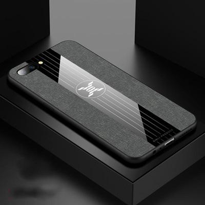 Voor OPPO R11 plus XINLI stiksels doek Textue schokbestendige TPU beschermhoes (grijs)