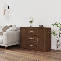 Dressoir 91x29,5x65 cm bewerkt hout bruin eikenkleur - thumbnail