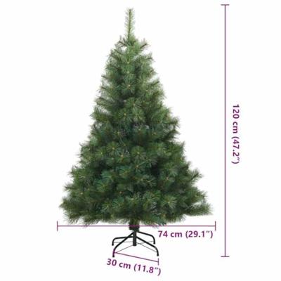 VidaXL Kunstkerstboom met 150 led met standaard groen 120 cm pe en pvc
