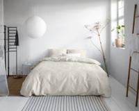 Primaviera Deluxe Uni Satijn Dekbedovertrek Creme 200 x 200/220 cm - thumbnail