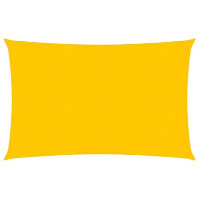 VidaXL Zonnezeil 160 g/m² rechthoekig 2x3,5 m hdpe geel