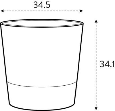 Foss rond 35 cm paddenstoel beige bloempot elho - Elho