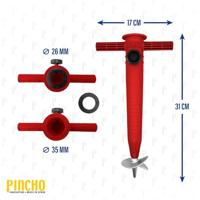 Parasolanker Aluminium Rood Blauw Pistache Zilver Geel Marineblauw (32 x 16,5 x 6,50 cm) - thumbnail