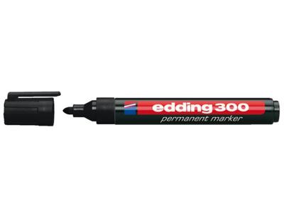Permanente markeerstift Edding 300 Zwart (10 Stuks)