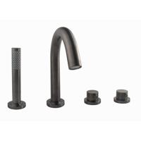 Badrandthermostaat Wiesbaden Caral Afbouwset 4-Gats Gunmetal - thumbnail