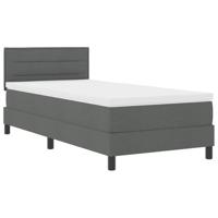 Boxspringbed met Matras Donkergrijs 100x200 cm Stof - thumbnail