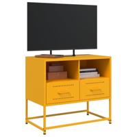 Tv-meubel 68x39x60,5 cm staal mosterdgeel - thumbnail