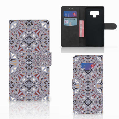 Samsung Galaxy Note 9 Bookcase Flower Tiles