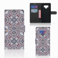 Samsung Galaxy Note 9 Bookcase Flower Tiles - thumbnail