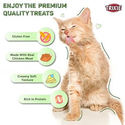 TRIXIE CREAMY SNACK KIP 5X14 GR 6 ST TRIXIE CREAMY SNACK KIP 5X14 GR 6 ST