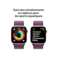 Apple Watch Series 10 GPS 42 mm Aluminium kast Sport loop Pruim - thumbnail