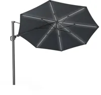 Platinum | Zweefparasol Challenger T² Glow Ø350 cm | Antraciet - thumbnail