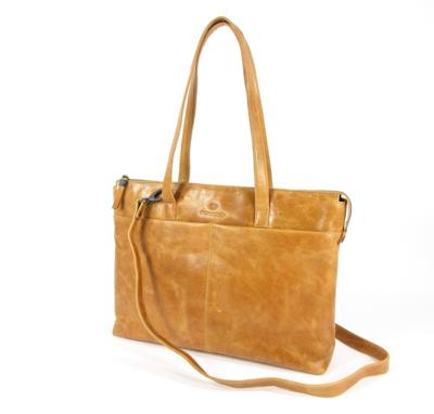 Micmacbags Laptoptas 15.6'' Porto Oker Geel