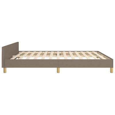 Bedframe zonder matras stof taupe 160x200 cm Bedframe zonder matras stof taupe 160x200 cm