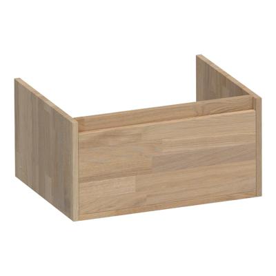 Brauer Hope - Onderkast - 60 cm - met 1 Softclose Lade Greeploos en 1 Sifon Uitsparing - Vingerlas Eiken Grijs