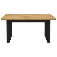 Eettafel NOAIN U-vormige poten 160x90x75 cm massief hout - thumbnail