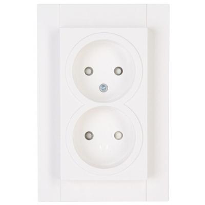 KOPP Athenis HK07 Inbouw Dubbel Stopcontact - Glanzend Wit