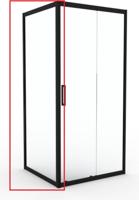 Saqu Sturdy zijwand incl. antikalk 100x200cm mat zwart - thumbnail