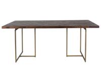 Dutchbone Eettafel 'Class' Antique Brass, 180 x 90cm - thumbnail