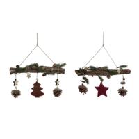 Ophangdecoratie DKD Home Decor Multicolour PVC Hout 47 x 6 x 39 cm (2 Stuks) - thumbnail