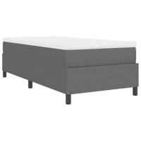 Boxspring bed Lichtgrijs en wit. 193 x 90 x 60 cm Katoenen stof - thumbnail