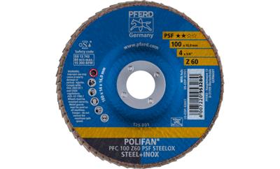 PFERD TOOLS 67766100 PFC 100 Z 60 PSF STEELOX/16,0 Lamellenschijf Diameter 100 mm Boordiameter 16 mm RVS, Staal 10 stuk(s) PFERD TOOLS 67766100 PFC 100 Z 60 PSF STEELOX/16,0 Lamellenschijf Diameter 100 mm Boordiameter 16 mm RVS, Staal 10 stuk(s)