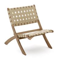 Kave Home Fauteuil 'Chabeli' Acaciahout, kleur Crème - thumbnail