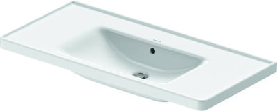 Wastafel Duravit D-Neo Met Overloop Kraanvlak Zonder Kraangat 100.5 cm Hoogglans Wit Duravit - thumbnail