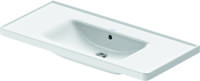 Wastafel Duravit D-Neo Met Overloop Kraanvlak Zonder Kraangat 100.5 cm Hoogglans Wit - thumbnail