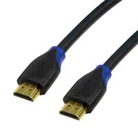 LogiLink HDMI Aansluitkabel HDMI-A-stekker, HDMI-A-stekker 1.00 m Zwart CH0061 4K UHD, Audio Return Channel (ARC), Vergulde steekcontacten HDMI-kabel - thumbnail