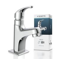 VICO koudwaterkraan wastafel, chroom keramische schijven geluidsarme, verwisselbare 25 mm-cartouche mousseur KIWA-gekeurd metalen greep garantie: 5 jaar - thumbnail