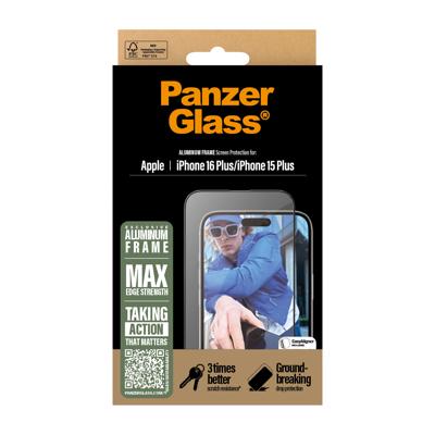 Pantserglas PG Scrn aluminium frame iPhone 16 6,7 inch UWF