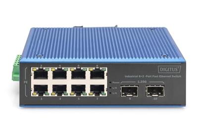 Digitus DN-651146 Industrial Ethernet Switch 8 + 2 poorten 10 / 100 / 1000 MBit/s