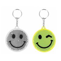 Reflecterende Sleutelhanger Emoticon, 12st. - thumbnail