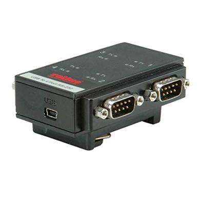 ROLINE USB 2.0 naar RS232 Adapter voor DIN Rail montage, 4 poort ROLINE USB 2.0 naar RS232 Adapter voor DIN Rail montage, 4 poort