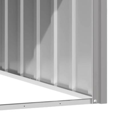 VidaXL Hondenhok 116,5x103x81,5 cm gegalvaniseerd staal grijs