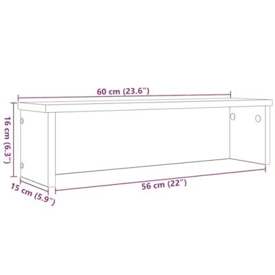 VidaXL Keukenrekken stapelbaar 2 st 60x15x16 cm bruin eikenkleur