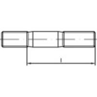 TOOLCRAFT 1061725 Tapeinden M12 25 mm DIN 835 RVS A4 10 stuk(s) - thumbnail