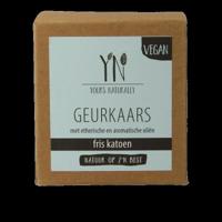 Yours Naturally Geurkaars in glas fris katoen 20cl 1 Stuks - thumbnail