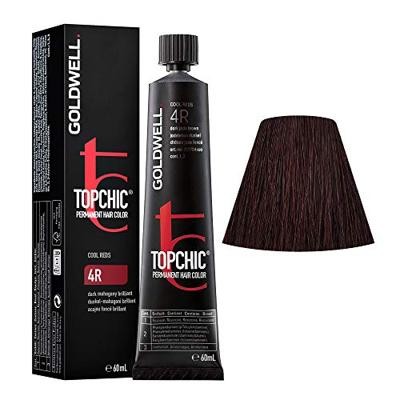 Goldwell Topchic Permanent Hair Color Haarverf 4R Dark Mahogany Brown 60ml