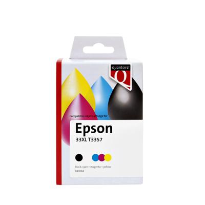 Inktcartridge Quantore alternatief tbv Epson T3357 zwart + 3 kleuren