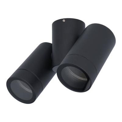 Silva LED Wandlamp - Wandspot - Plafondspot - Kantelbaar - 2-Lichts - Dimbaar - GU10 Fitting - IP65 Waterdicht - Zwart - Voor binnen en buiten