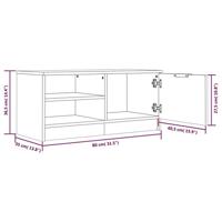 Tv-meubel 80x35x36,5 cm bewerkt hout betongrijs - thumbnail