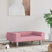 VidaXL Hondenmand 70x45x26,5 cm fluweel roze - thumbnail
