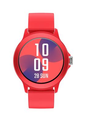 SPC Smartee Duo Vivo Smartwatch in de kleur rood met verwisselbare armband, ronde wijzerplaat High Definition 1,27 inch, bluetooth-oproepen, 8 dagen batterijduur, 100 sporten, IP68