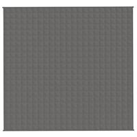 VidaXL Verzwaringsdeken 220x230 cm 11 kg stof grijs - thumbnail
